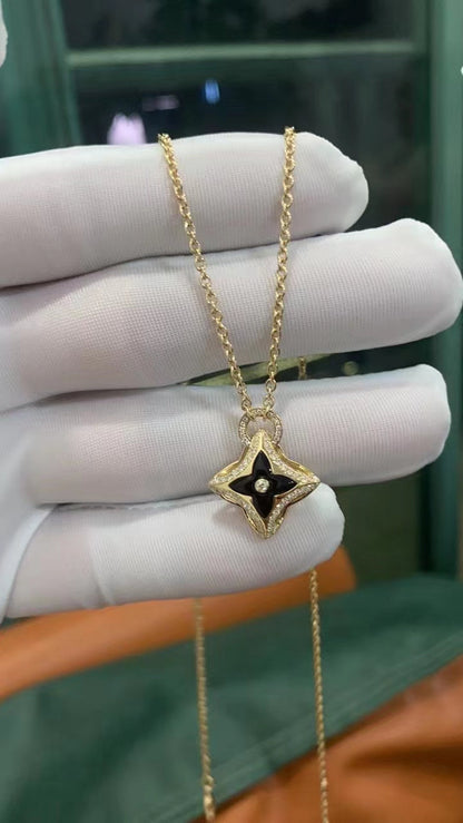 [Plus&Max]STAR PEDANT PINK GOLD DIAMOND NECKLACE