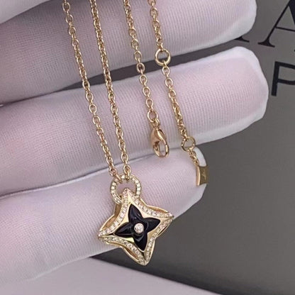 [Plus&Max]STAR PEDANT PINK GOLD DIAMOND NECKLACE