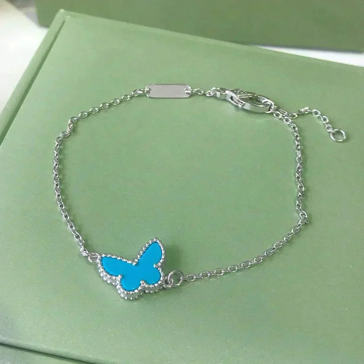 [Plus&Max]BUTTERFLY TURQUOISE BUTTERFLY BRACELET SILVER