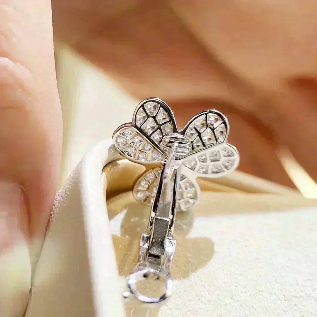 [Plus&Max]CLOVER COMOS DIAMOND EARRINGS SILVER