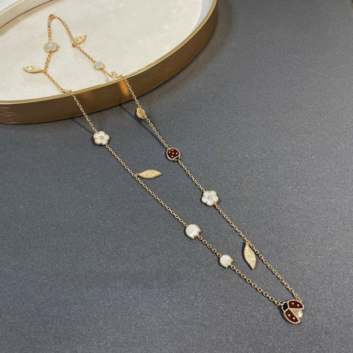 [Plus&Max]LUCKY SPRING 15 MOTIFS GOLD NECKLACE
