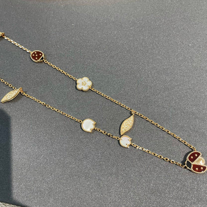 [Plus&Max]LUCKY SPRING 15 MOTIFS GOLD NECKLACE