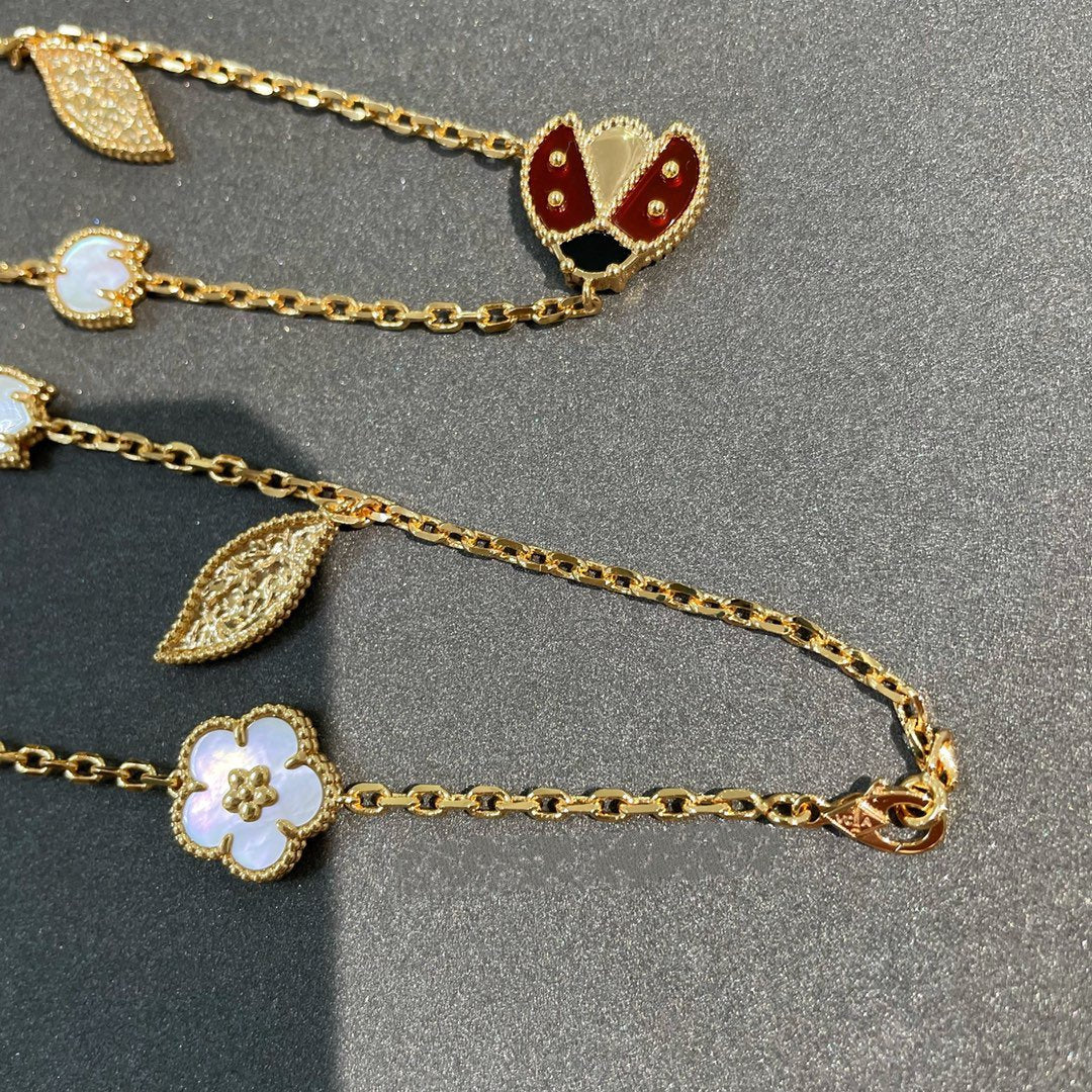 [Plus&Max]LUCKY SPRING 15 MOTIFS GOLD NECKLACE