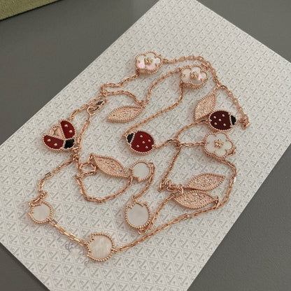[Plus&Max]LUCKY SPRING 15 MOTIFS ROSE GOLD NECKLACE