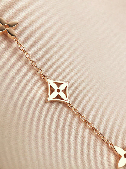 [Plus&Max]STAR AND SUN 7 MOTIFS GOLD BRACELET