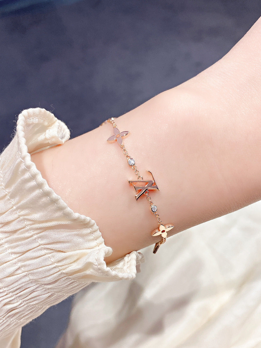 [Plus&Max]STAR AND SUN 7 MOTIFS GOLD BRACELET