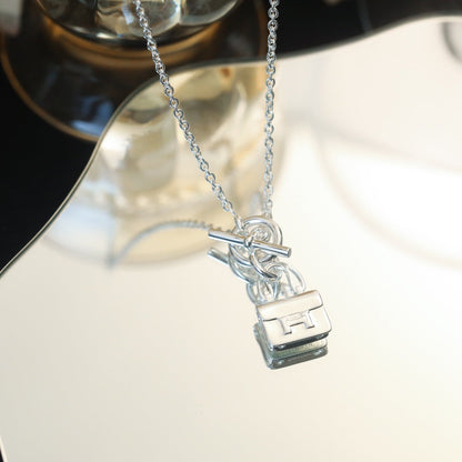 [Plus&Max]POP H PEDANT SILVER NECKLACE