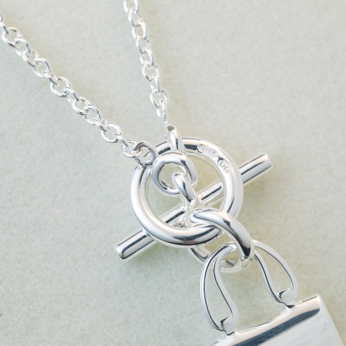[Plus&Max]POP H PEDANT SILVER NECKLACE