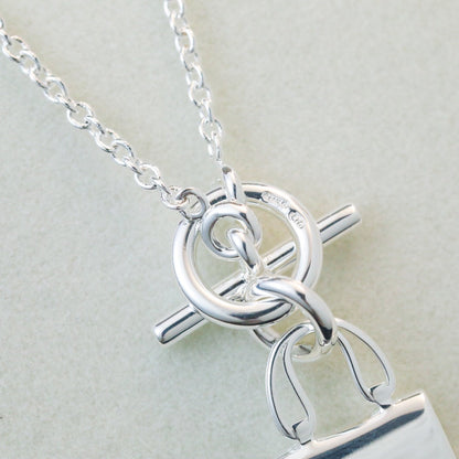 [Plus&Max]POP H PEDANT SILVER NECKLACE