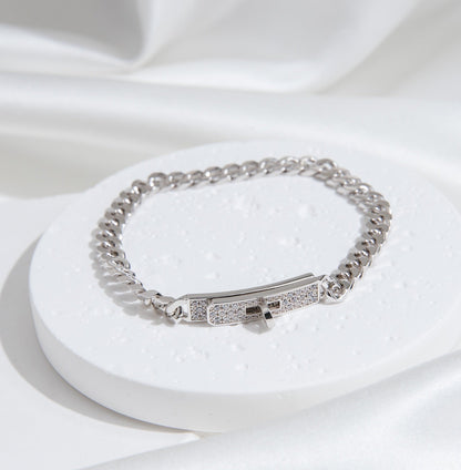 [Plus&Max]KELLY CHAIN SILVER DIAMOND BRACELET