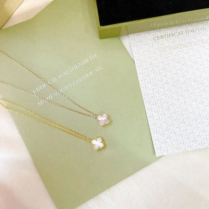 [Plus&Max]CLOVER MINI 9.5MM WHITE MOTHER-OF-PEARL NECKLACE