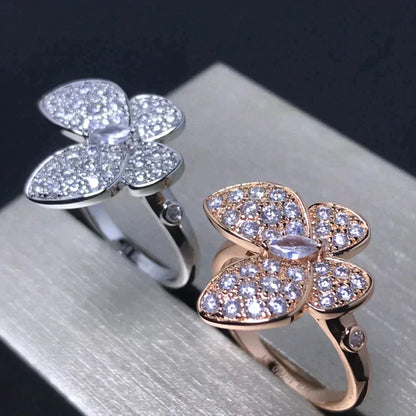 [Plus&Max]BUTTERFLY PINK GOLD DIAMOND RING