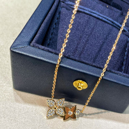 [Plus&Max]STAR BLOSSOM NECKLACE PINK GOLD DIAMONDS