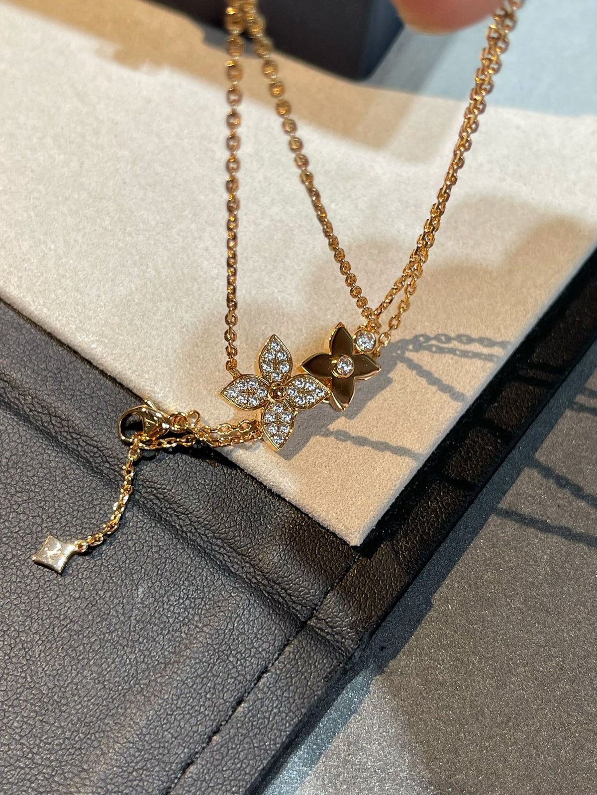 [Plus&Max]STAR BLOSSOM NECKLACE PINK GOLD DIAMONDS
