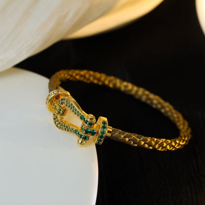 [Plus&Max]FORCE 10 GOLD GREEN DIAMOND PAVED