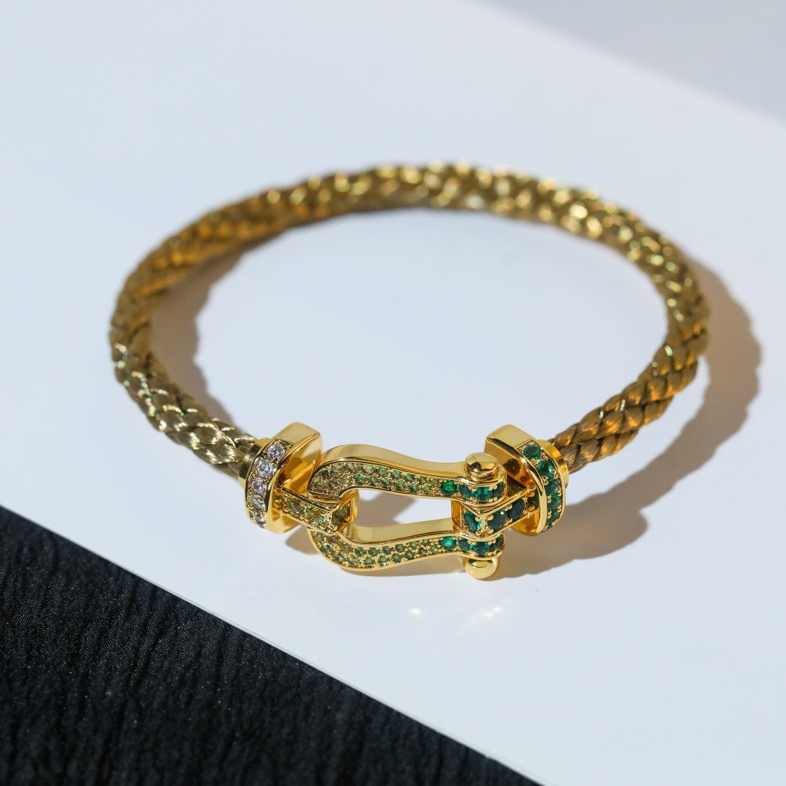 [Plus&Max]FORCE 10 GOLD GREEN DIAMOND PAVED