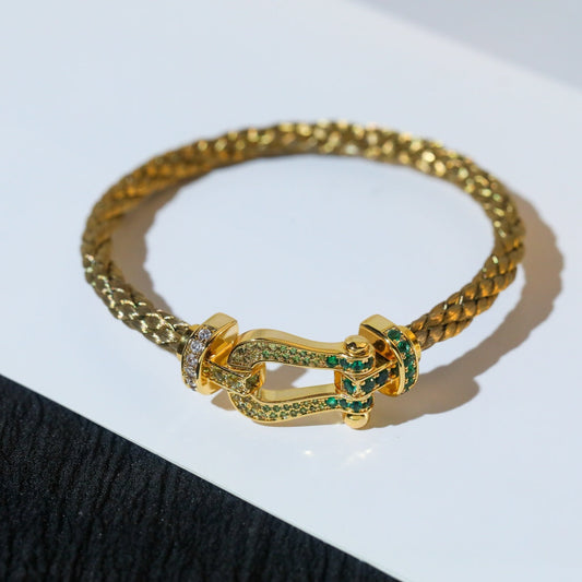 [Plus&Max]FORCE 10 GOLD GREEN DIAMOND PAVED