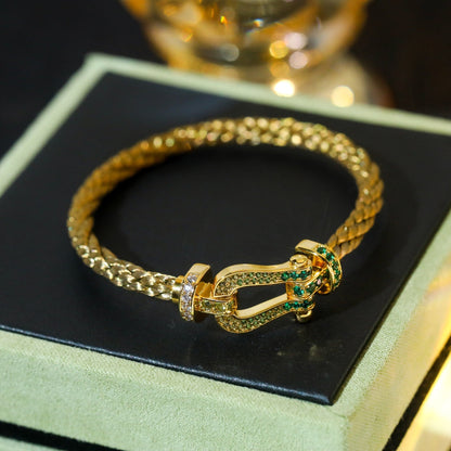 [Plus&Max]FORCE 10 GOLD GREEN DIAMOND PAVED