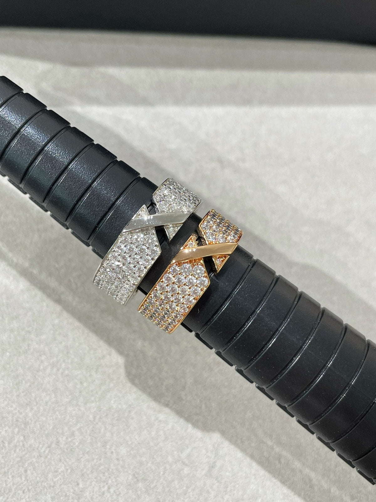 [Plus&Max]LIENS EVIDENCE  DIAMOND PAVED RING
