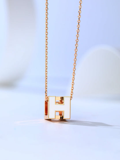 [Plus&Max]H CAGE PINK GOLD NECKLACE