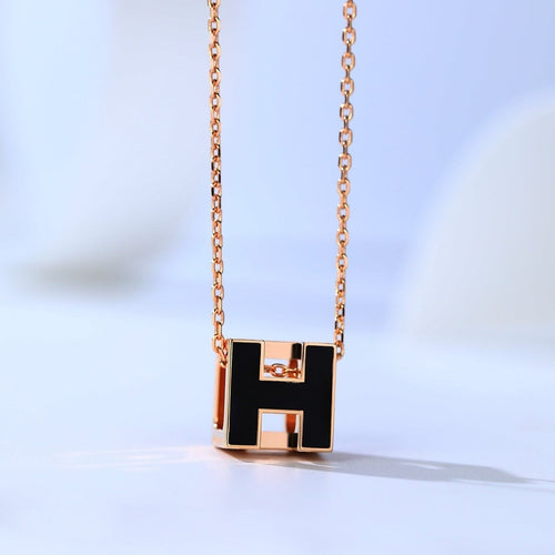 [Plus&Max]H CAGE PINK GOLD NECKLACE