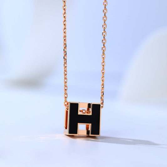 [Plus&Max]H CAGE PINK GOLD NECKLACE