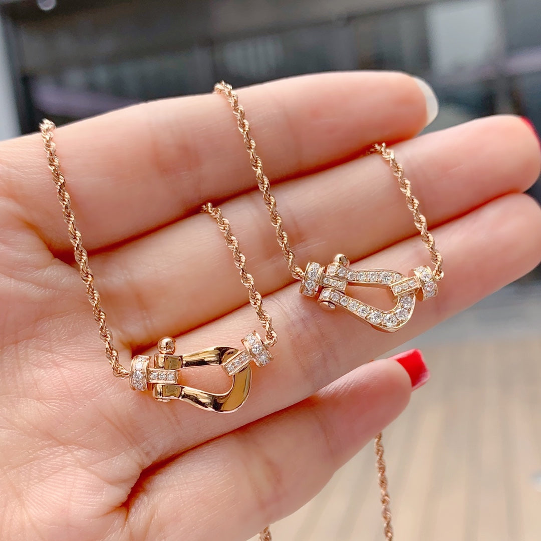 [Plus&Max]FORCE 10 PINK GOLD DIAMOND NECKLACE