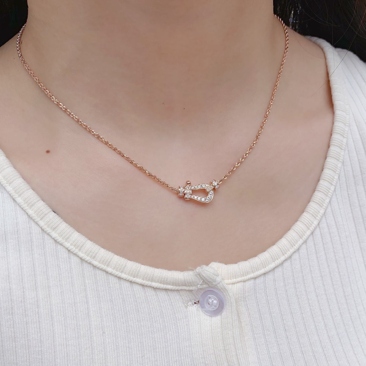 [Plus&Max]FORCE 10 PINK GOLD DIAMOND NECKLACE