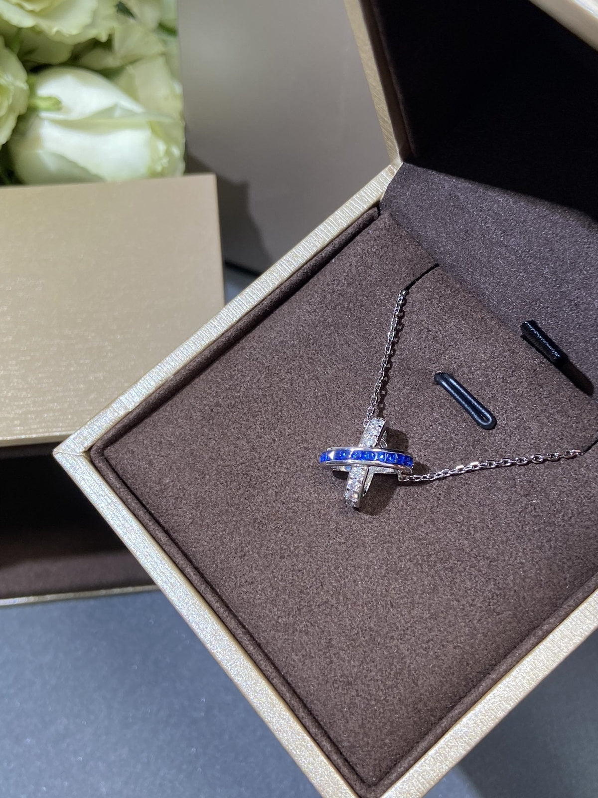 [Plus&Max]LIENS DIAMOND SILVER NECKLACE