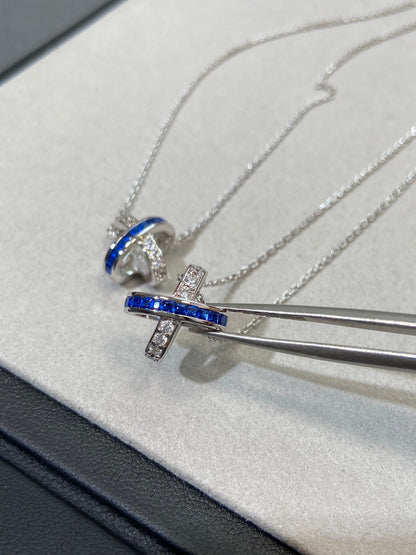 [Plus&Max]LIENS DIAMOND SILVER NECKLACE