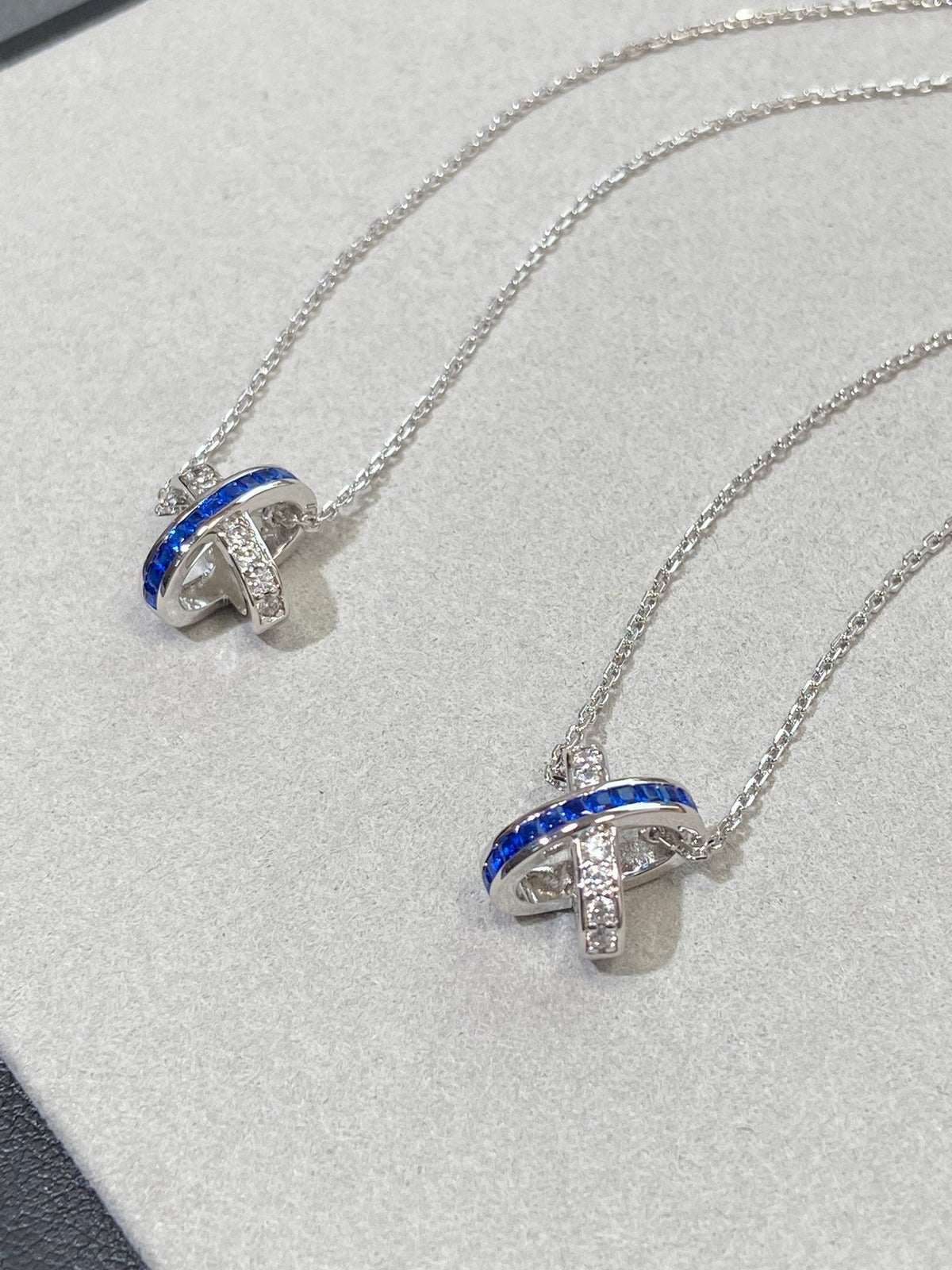 [Plus&Max]LIENS DIAMOND SILVER NECKLACE