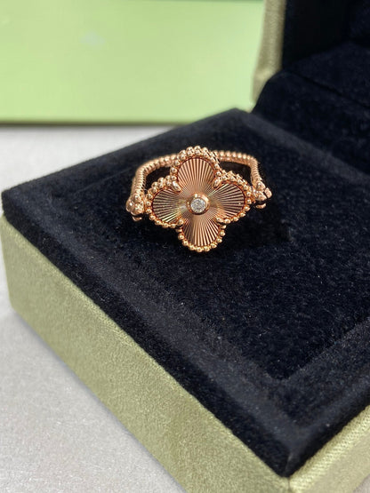 [Plus&Max]CLOVER RIVERSIBLE ROSE GOLD RING