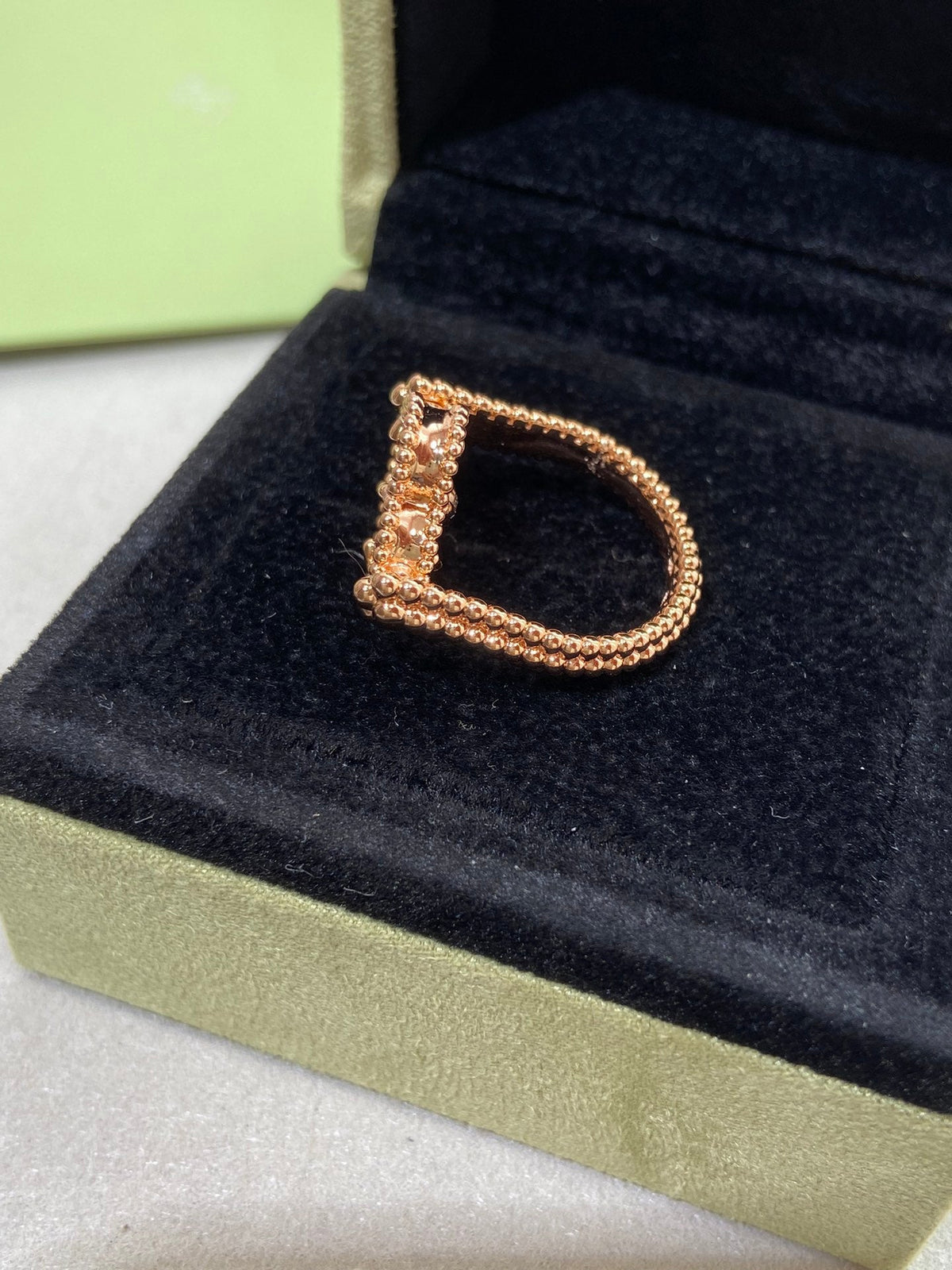[Plus&Max]CLOVER RIVERSIBLE ROSE GOLD RING