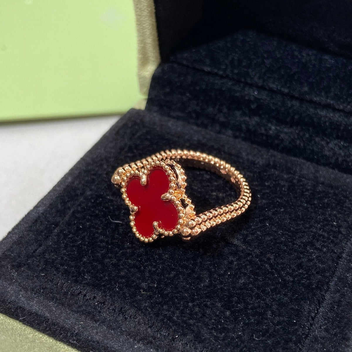 [Plus&Max]CLOVER RIVERSIBLE ROSE GOLD RING