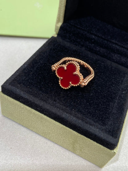 [Plus&Max]CLOVER RIVERSIBLE PINK GOLD RING