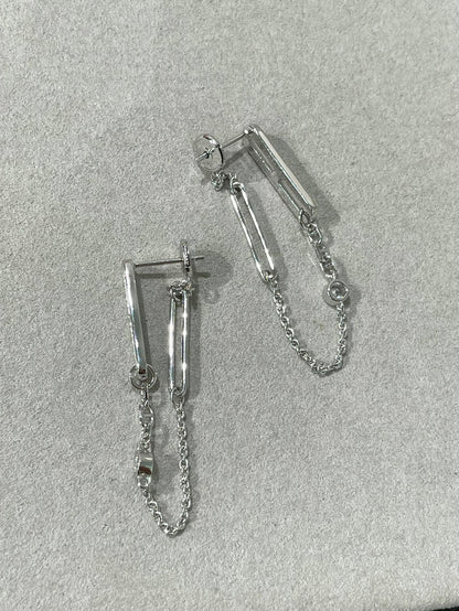 [Plus&Max]CHAINE CHAOS DIAMOND DROP EARRINGS