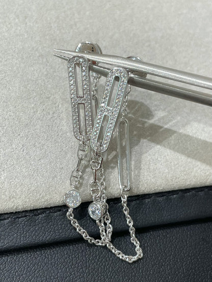 [Plus&Max]CHAINE CHAOS DIAMOND DROP EARRINGS