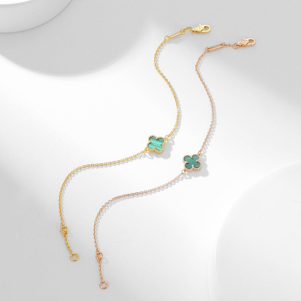 [Plus&Max]CLOVER BRACELET MALACHITE 1 MOTIF