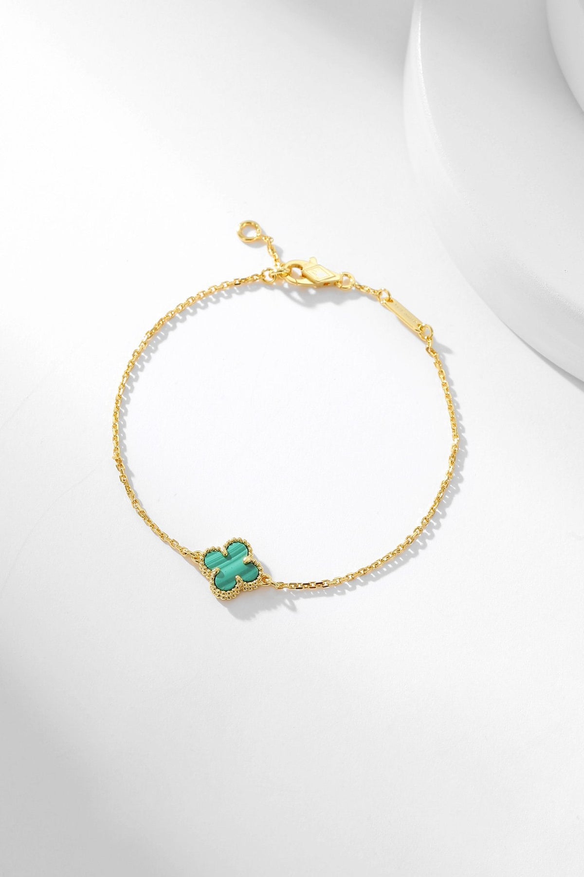 [Plus&Max]CLOVER BRACELET MALACHITE 1 MOTIF