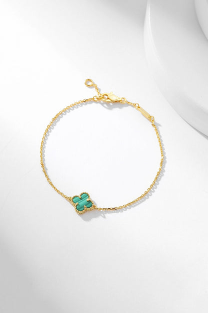 [Plus&Max]CLOVER BRACELET MALACHITE 1 MOTIF