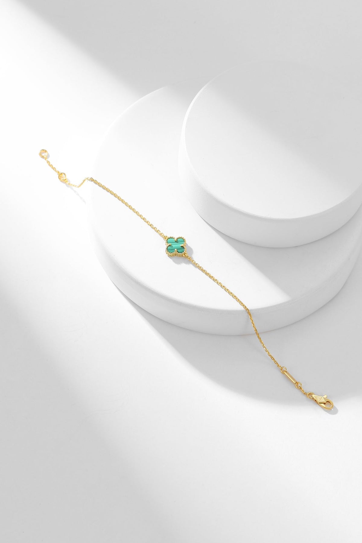 [Plus&Max]CLOVER BRACELET MALACHITE 1 MOTIF