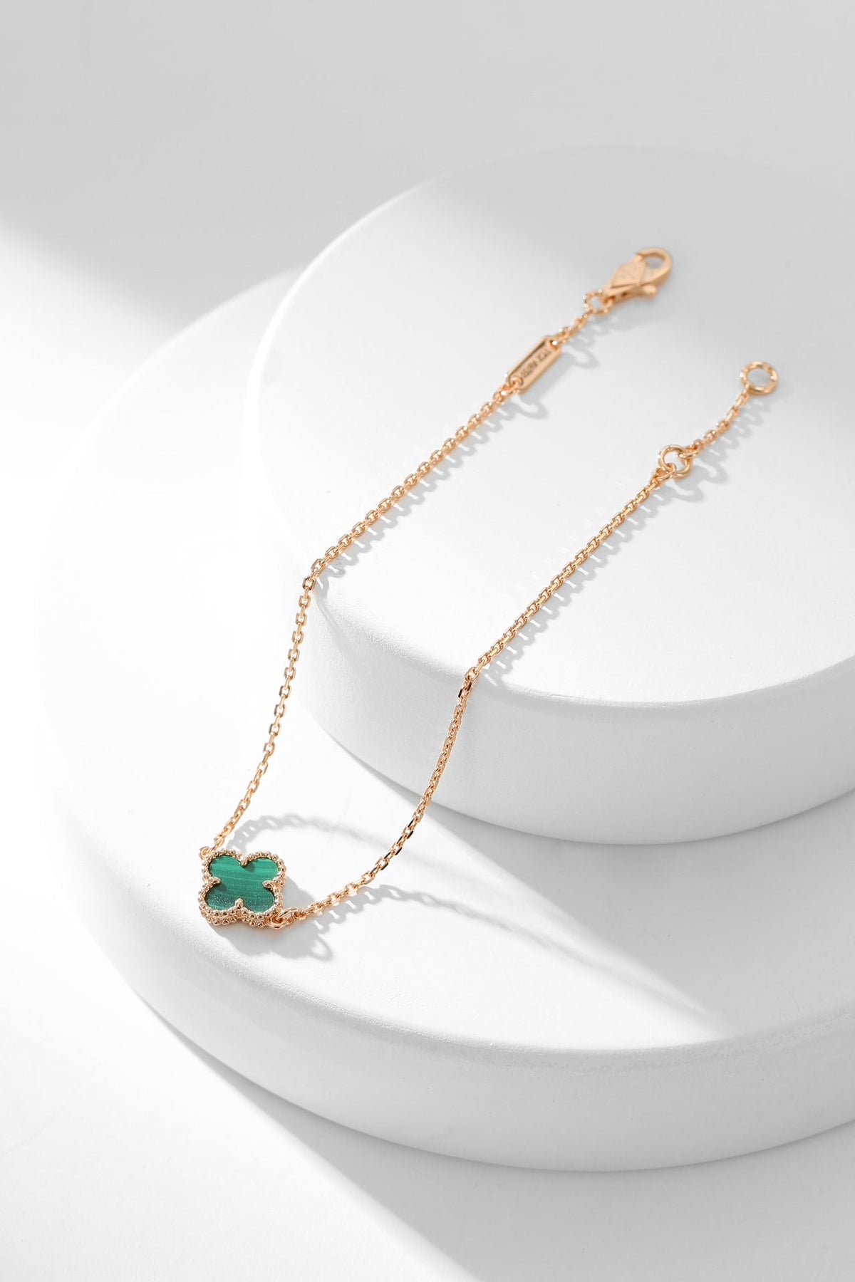 [Plus&Max]CLOVER BRACELET MALACHITE 1 MOTIF