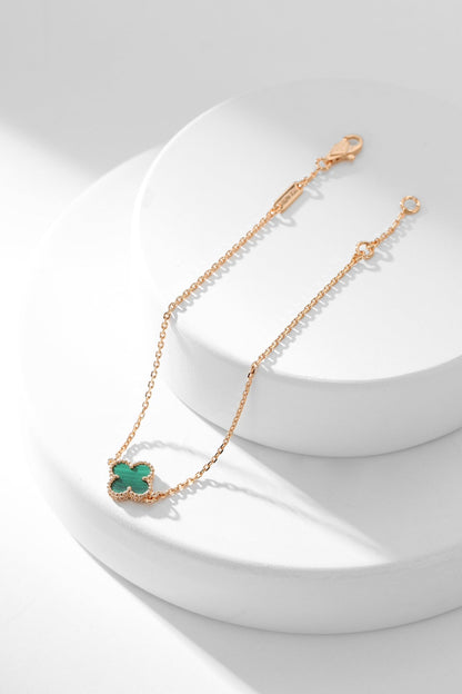 [Plus&Max]CLOVER BRACELET MALACHITE 1 MOTIF