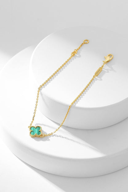 [Plus&Max]CLOVER BRACELET MALACHITE 1 MOTIF