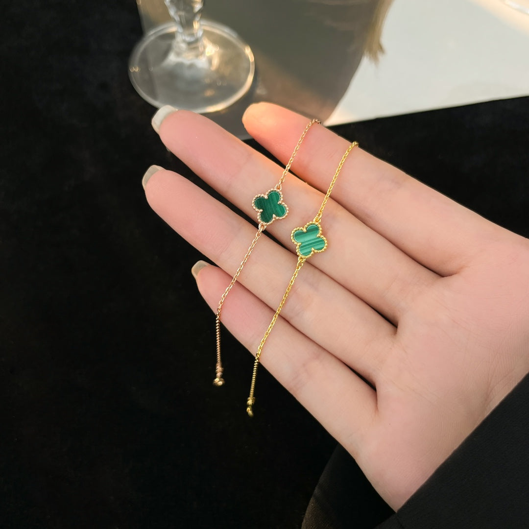[Plus&Max]CLOVER BRACELET MALACHITE 1 MOTIF