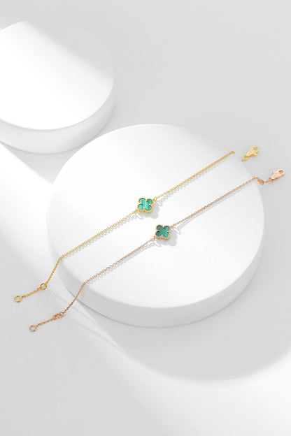 [Plus&Max]CLOVER BRACELET MALACHITE 1 MOTIF