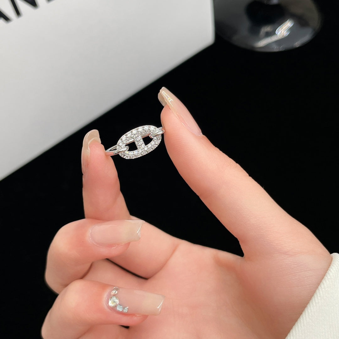 [Plus&Max]RONDE SMALL SILVER DIAMOND RING
