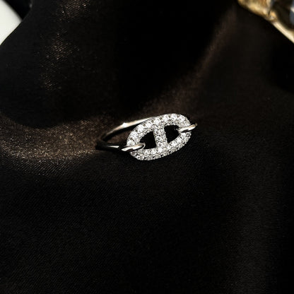 [Plus&Max]RONDE SMALL SILVER DIAMOND RING