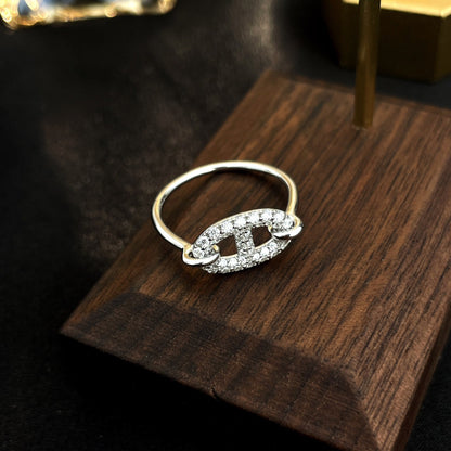 [Plus&Max]RONDE SMALL SILVER DIAMOND RING