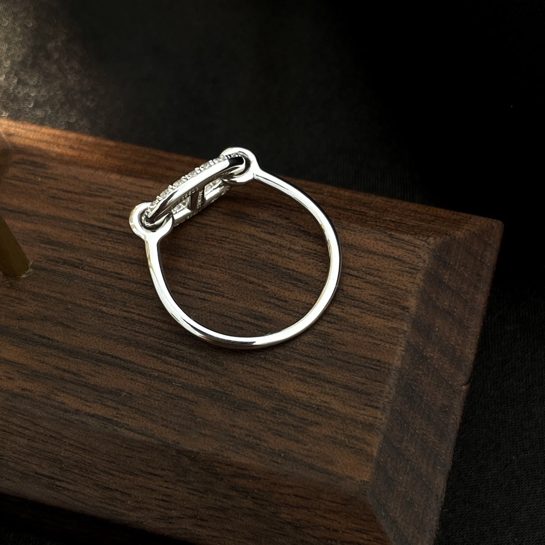 [Plus&Max]RONDE SMALL SILVER DIAMOND RING